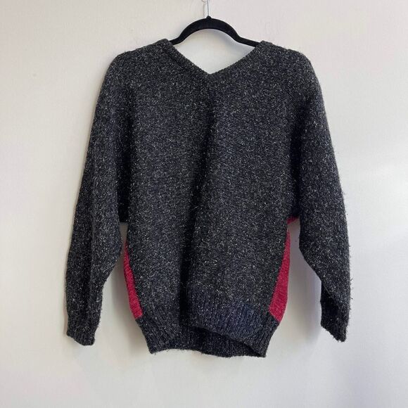 Vintage Duet Palm Tree Tinsel Sweater - Medium - Picture 8 of 10